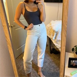 H&M Cream Straight Leg Pants